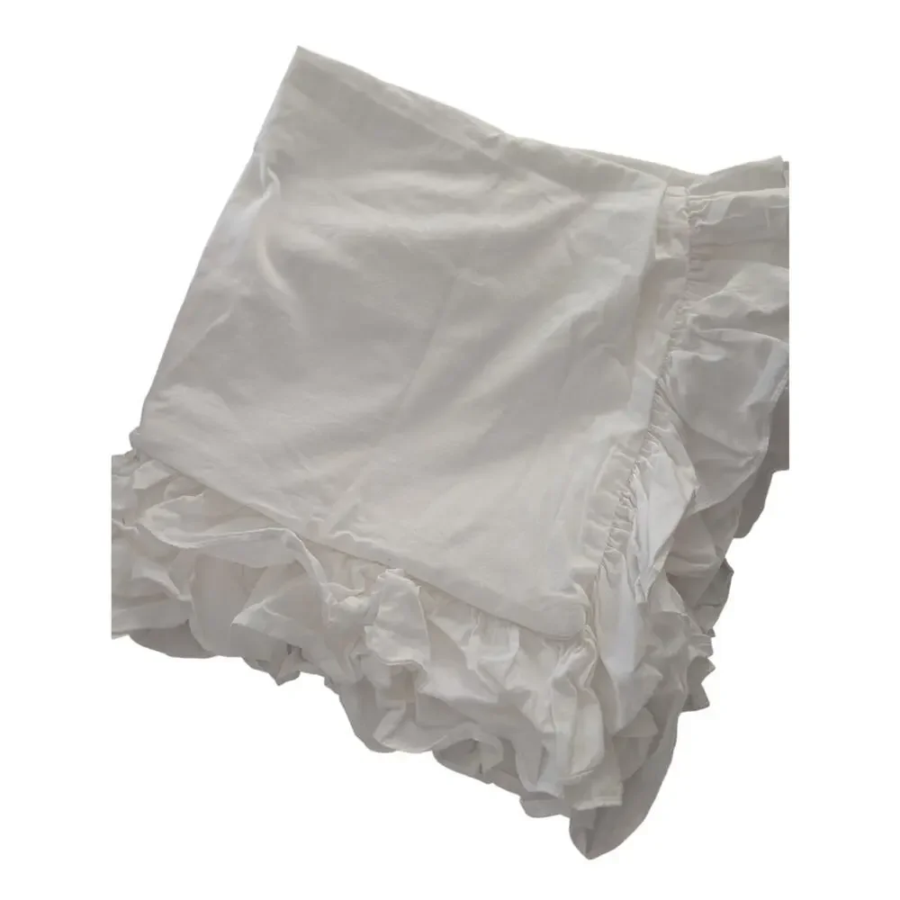CUSTOM MADE EURO PILLOW SHAMS! 100% FINE COTTON, RUFFLED EDGES, ZIPPER CLOSURE!